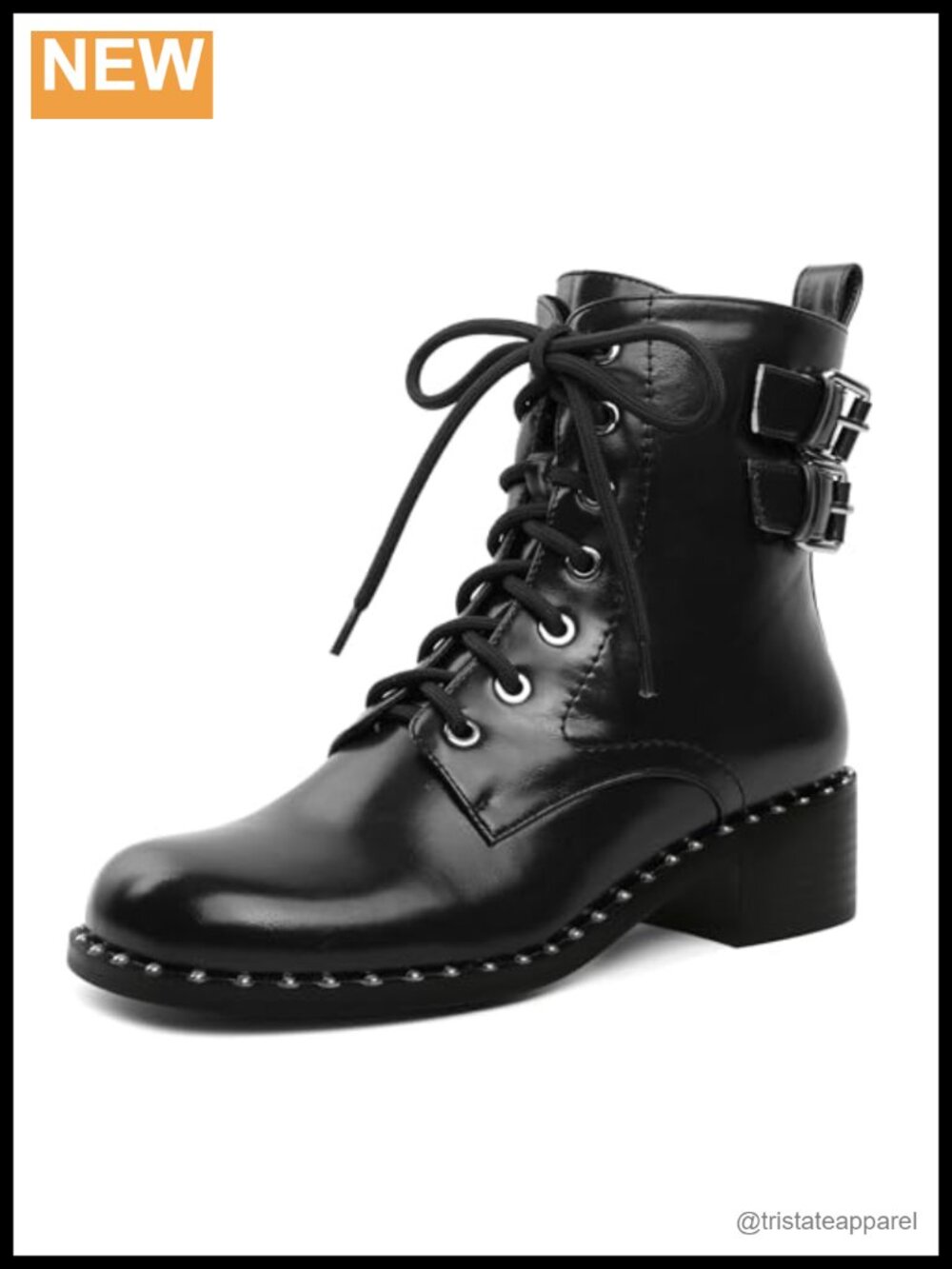 Womens Faux Leather Combat Ankle Boots Platform Block Heel Punk Gothic Zip